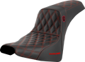 SADDLEMEN Pro Series SDC Performance Seat - w/o Backrest - Red Stitch - FXBB/FXST '18-'23 SC81830RED — image 1