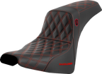 SADDLEMEN Pro Series SDC Performance Seat - w/o Backrest - Red Stitch - FXBB/FXST '18-'23 SC81830RED — image 1