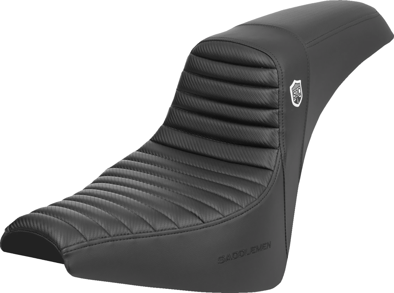 SADDLEMEN Pro Series SDC Performance Seat - w/o Backrest - Tuck-n-Roll/Carbon Fiber - Gripper - FX '18-'24 SC81830T — image 1