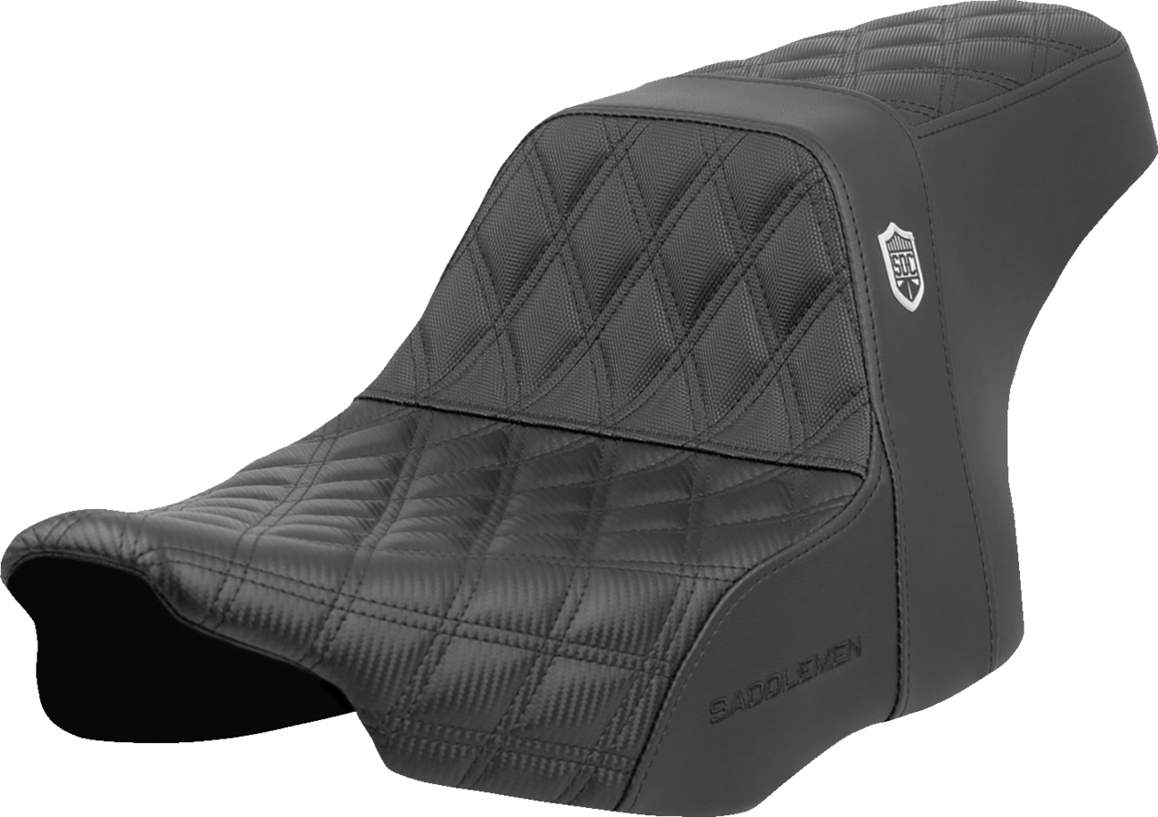 SADDLEMEN Pro Series SDC Performance Seat - Lattice Stitch - Gripper - w/o Backrest - FLH/FLT '23-'24 SC82307D0 — image 1