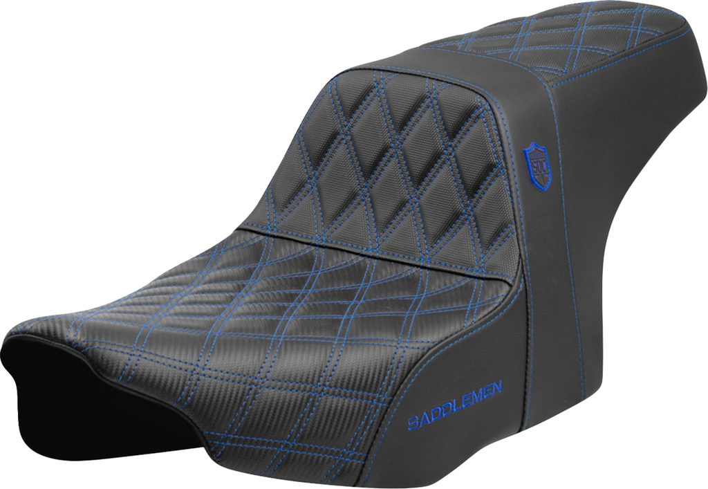 SADDLEMEN Pro Series SDC Performance Seat - Blue Stitching - w/o Backrest - FLT/FLH '23-'24 SC82307D1 — image 1