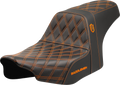 SADDLEMEN Pro Series SDC Performance Seat - Orange Stitching - w/o Backrest - FLT/FLH '23-'24 SC82307D3 — image 1