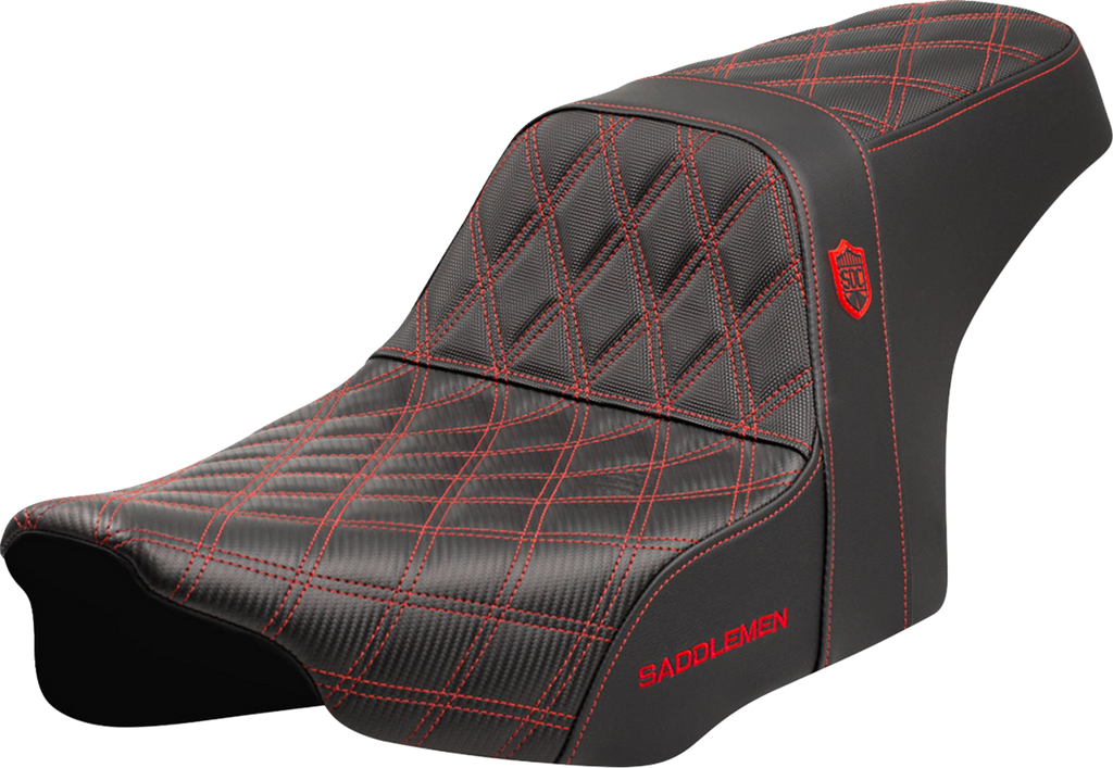 SADDLEMEN Pro Series SDC Performance Seat - Red Stitching - w/o Backrest - FLT/FLH '23-'24 SC82307D4 — image 1