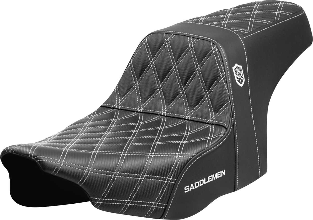 SADDLEMEN Pro Series SDC Performance Seat - White Stitching - w/o Backrest - FLT/FLH '23-'24 SC82307D6 — image 1