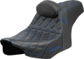 SADDLEMEN Pro Series SDC Performance Seat - Blue Stitching - w/ Backrest - FLT/FLH '23-'25 SC82307DB1 — image 1