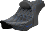 SADDLEMEN Pro Series SDC Performance Seat - Blue Stitching - w/ Backrest - FLT/FLH '23-'25 SC82307DB1 — image 1