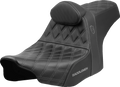 SADDLEMEN Pro Series SDC Performance Seat - Gray Stitching - w/ Backrest - FLT/FLH '23-'25 SC82307DB2 — image 1