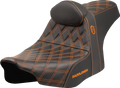 SADDLEMEN Pro Series SDC Performance Seat - Orange Stitching - w/ Backrest - FLT/FLH '23-'25 SC82307DB3 — image 1