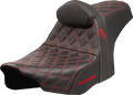 SADDLEMEN Pro Series SDC Performance Seat - Red Stitching - w/ Backrest - FLT/FLH '23-'25 SC82307DB4 — image 1