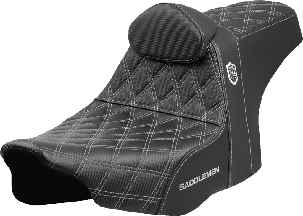 SADDLEMEN Pro Series SDC Performance Seat - Silver Stitching - w/ Backrest - FLT/FLH '23-'25 SC82307DB5 — image 1
