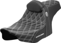 SADDLEMEN Pro Series SDC Performance Seat - White Stitching - w/ Backrest - FLT/FLH '23-'25 SC82307DB6 — image 1