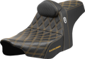 SADDLEMEN Pro Series SDC Performance Seat - Gold Stitching - w/ Backrest - FLT/FLH '23-'25 SC82307DB7 — image 1