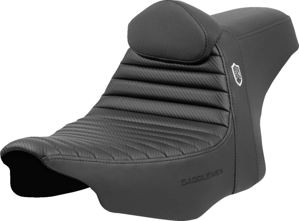 SADDLEMEN Pro Series SDC Performance Seat - Tuck-n-Roll - w/ Backrest - FLH/FLT '23-'24 SC82307TB — image 1