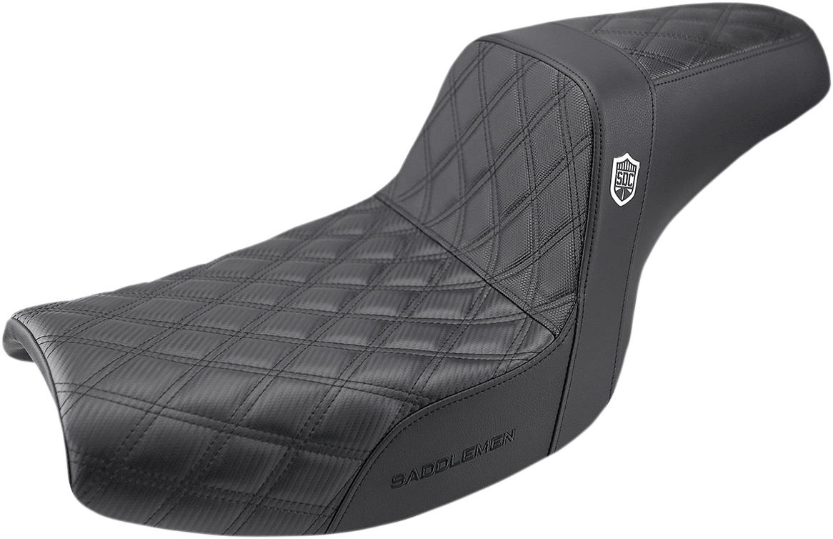 SADDLEMEN Pro Series SDC Performance Seat - w/o Backrest - Lattice Stitch/Lumbar Gripper - FXR '82-'00 SC88209D0 — image 1