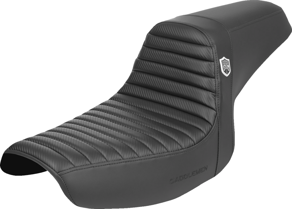 SADDLEMEN Pro Series SDC Performance Seat - w/o Backrest - Tuck-n-Roll/Carbon Fiber - Gripper - FXR '86-'94 SC88209T — image 1