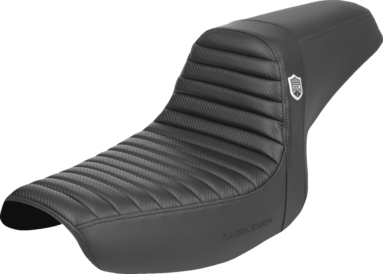 SADDLEMEN Pro Series SDC Performance Seat - w/o Backrest - Tuck-n-Roll/Carbon Fiber - Gripper - FXR '86-'94 SC88209T — image 1