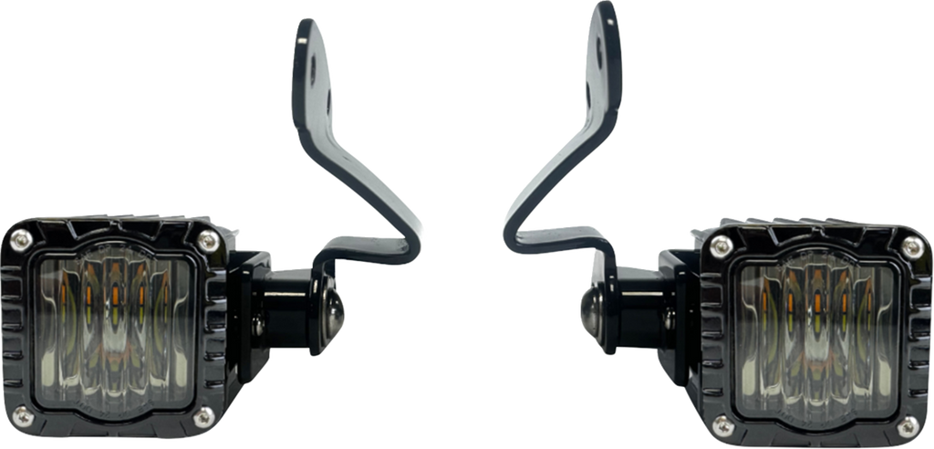 CUSTOM DYNAMICS Front Turn Signals - Shark Demon® - LED - Amber/White - Smoke SD-23RG-FT-AW — image 1