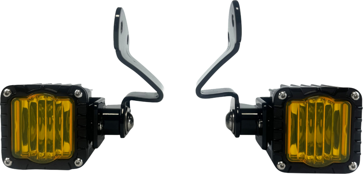CUSTOM DYNAMICS Front Turn Signals - Shark Demon® - LED - Amber/White - Smoke SD-23RG-FT-AW — image 2