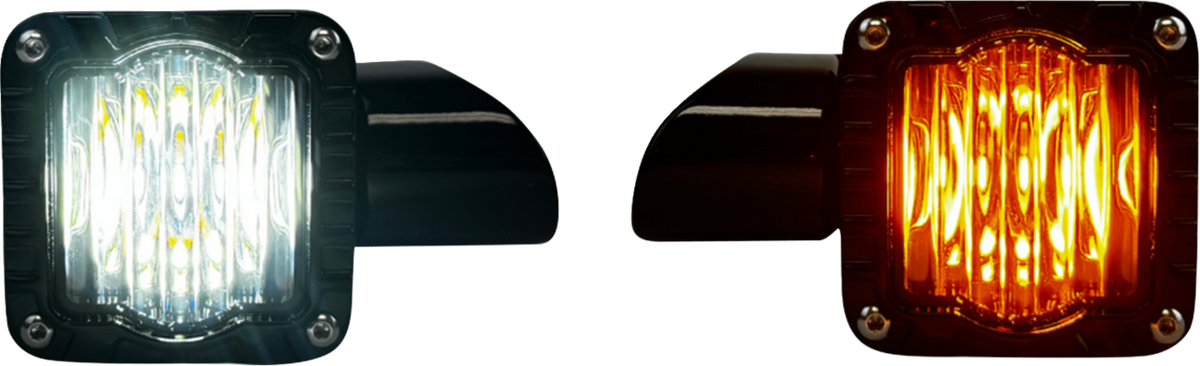 CUSTOM DYNAMICS Turn Signal - Shark Demon™ - LED - Front - Smoke Lens SD-RG-FT-AW — image 1