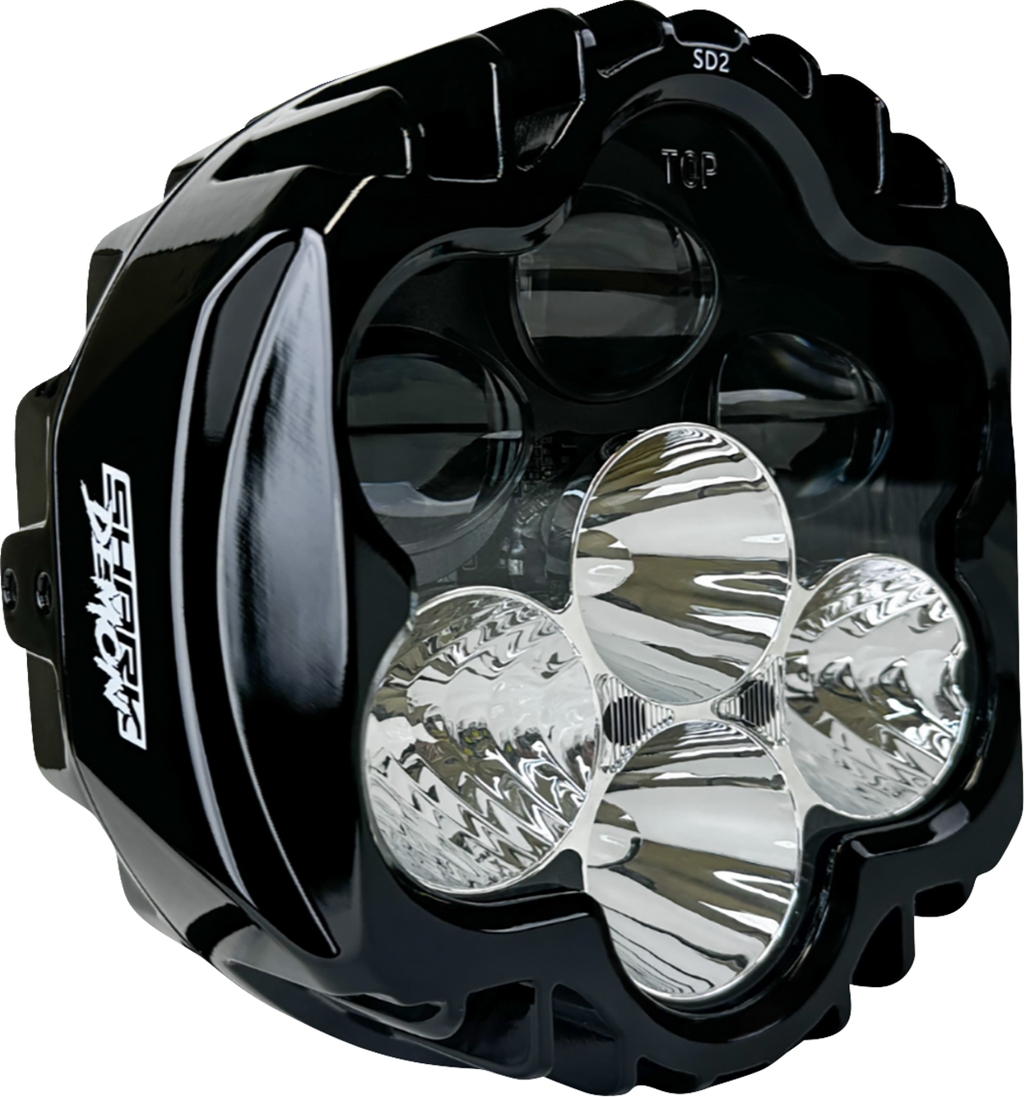 CUSTOM DYNAMICS LED Headlight - Shark Demon® - Harley-Davidson® SD2-BW-W — image 2