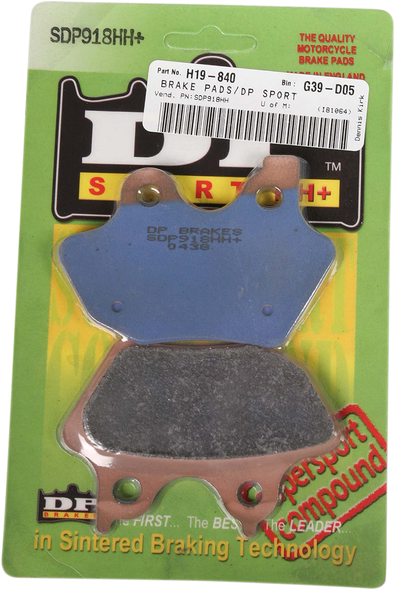 DP BRAKES Sintered Metal Brake Pads - Harley-Davidson SDP918HH — image 2