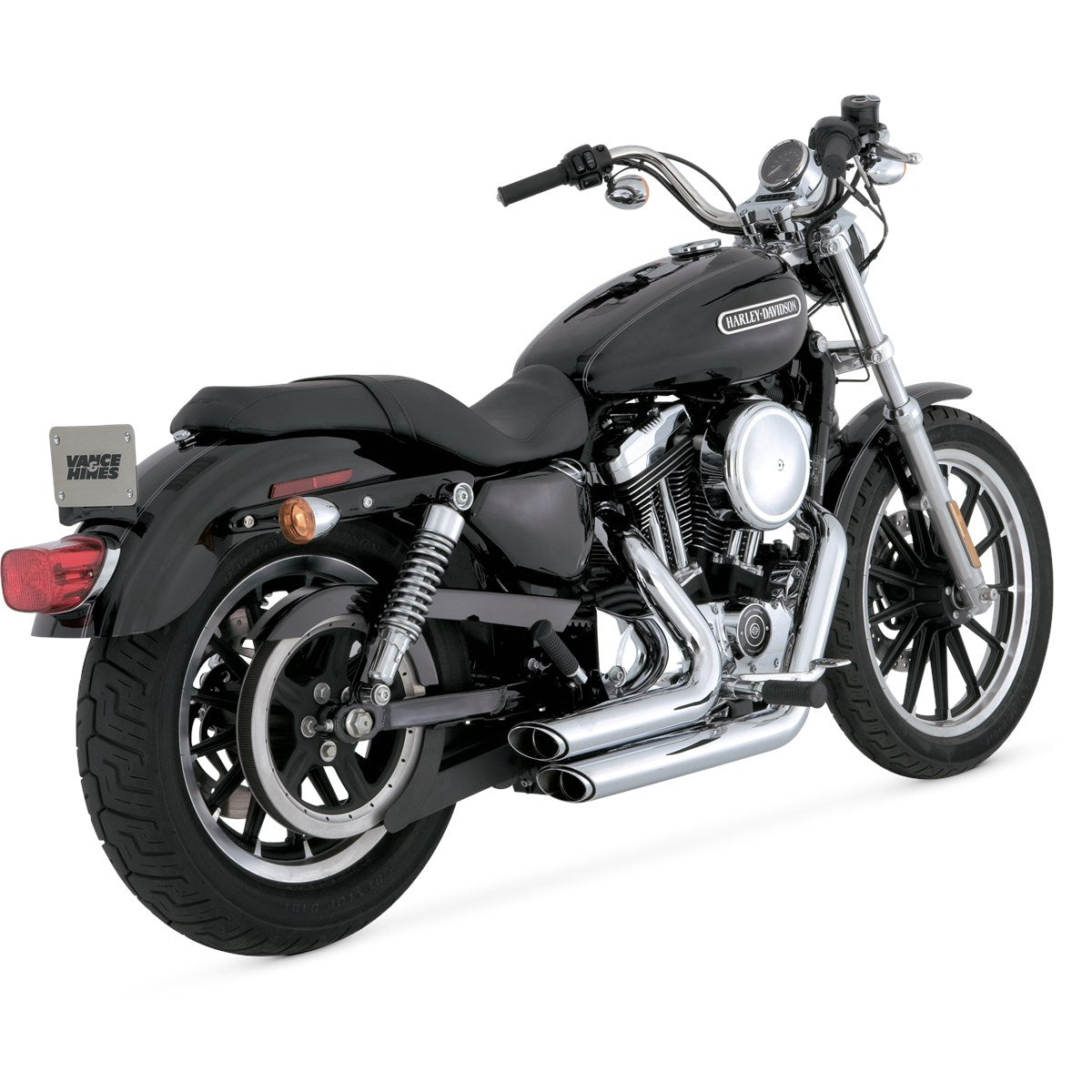 Vance & Hines Shortshots Staggered - Sportster – Chrome – 17219 — manufacturer image 1