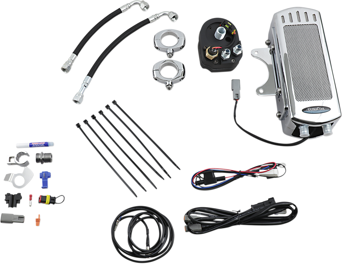 ULTRACOOL Side Mount Oil Cooler Kit - Gloss Black - Dyna — image 3