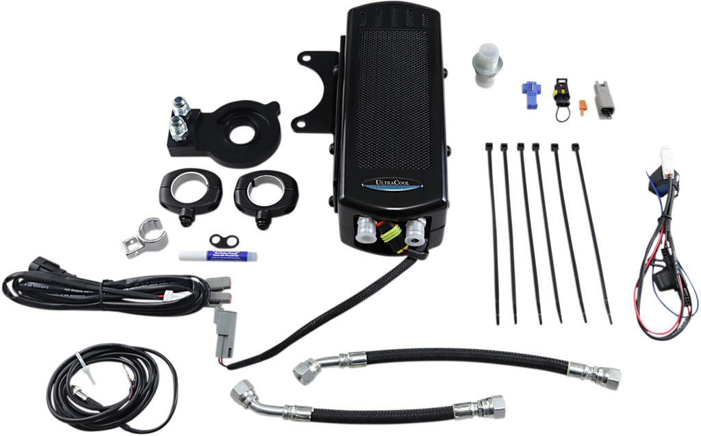 ULTRACOOL Side Mount Oil Cooler Kit - Gloss Black - Sportster — image 1