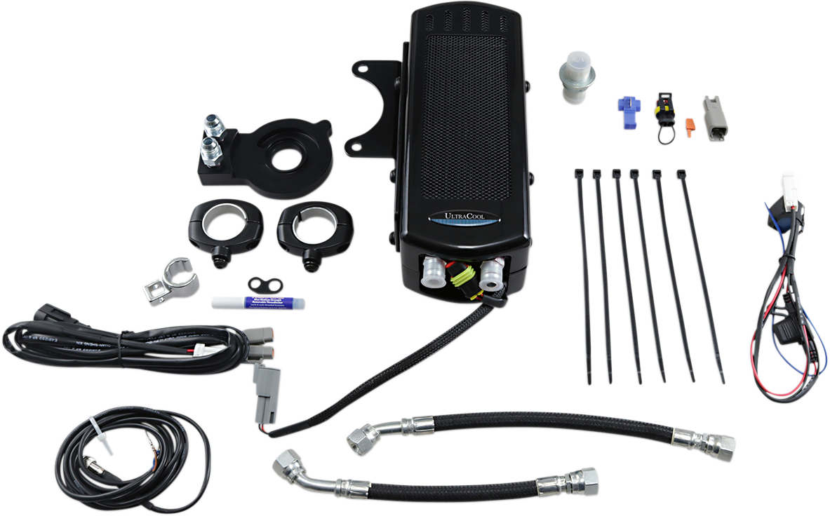 ULTRACOOL Side Mount Oil Cooler Kit - Gloss Black - Sportster — image 1