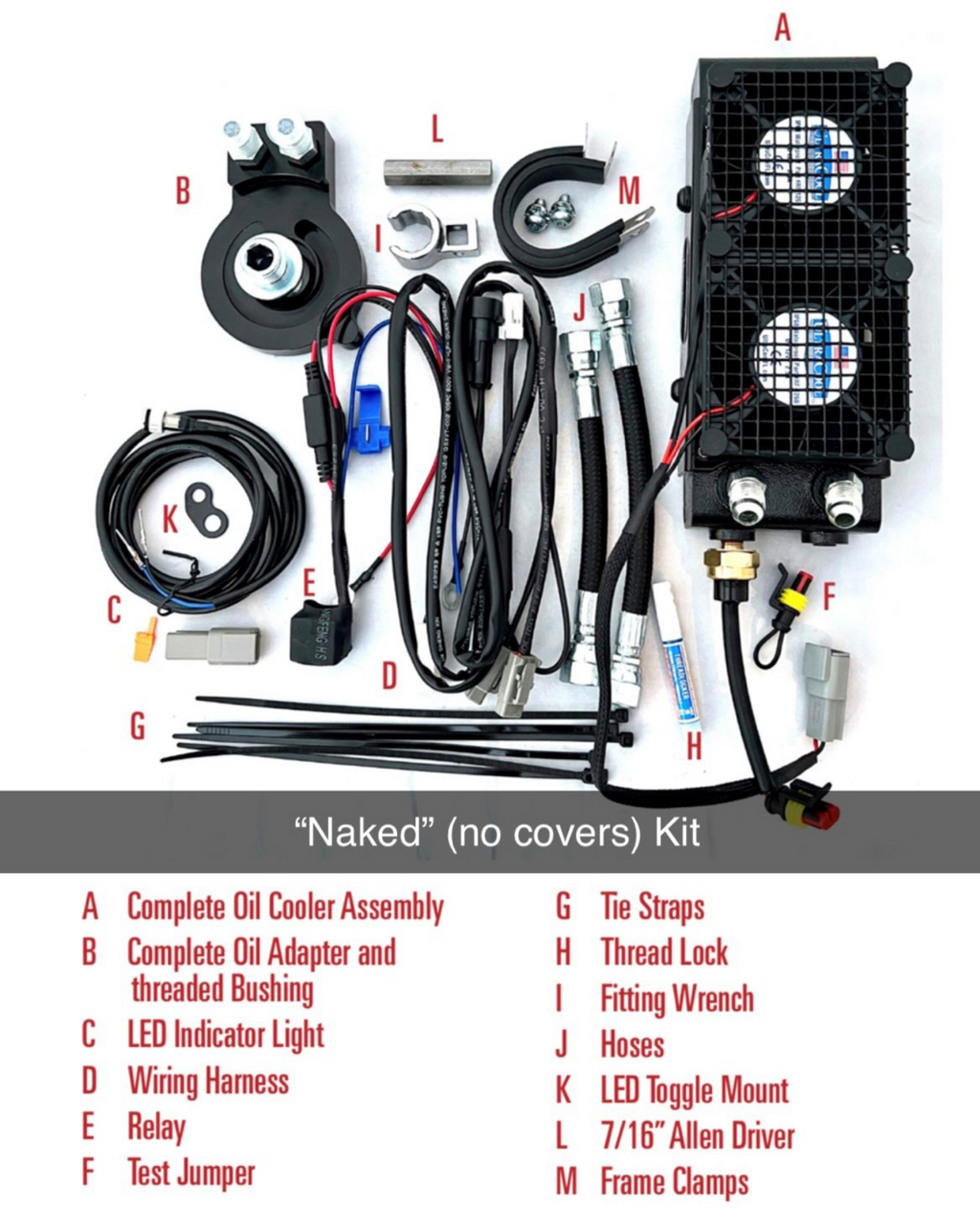 ULTRACOOL Side Mount Oil Cooler Kit - Naked Black - Sportster — image 3