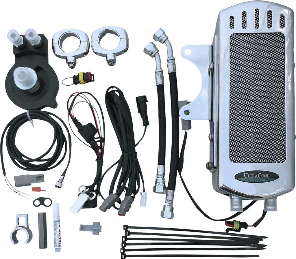 ULTRACOOL Side Mount Oil Cooler Kit - Naked Black - Sportster — image 5