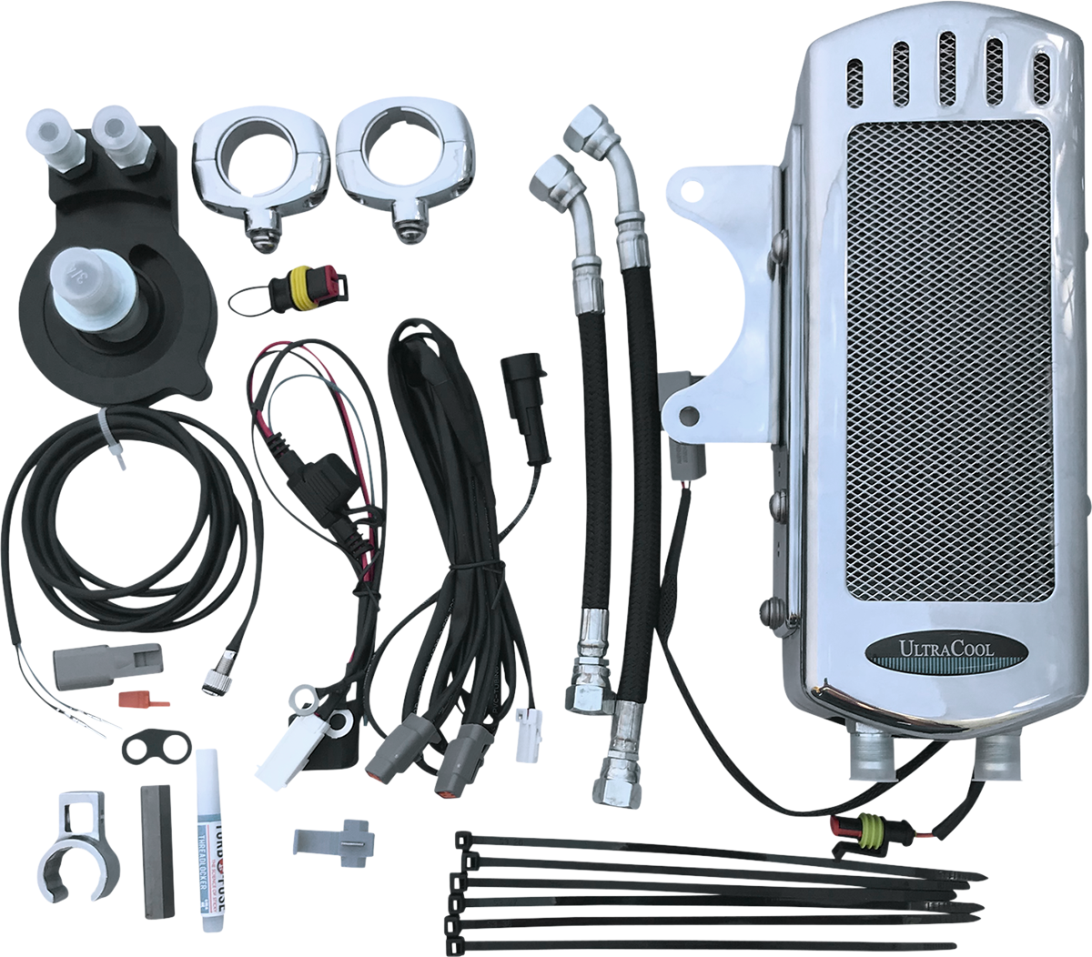 ULTRACOOL Side Mount Oil Cooler Kit - Naked Black - Sportster — image 5