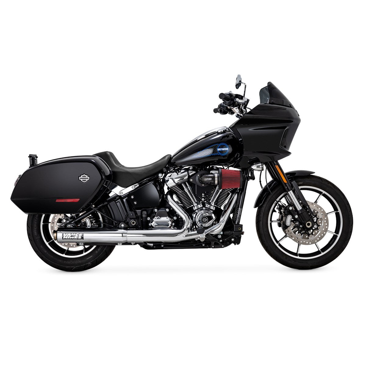 Vance & Hines Softail Supersport Slip-on – Chrome – 16746 — manufacturer image 3