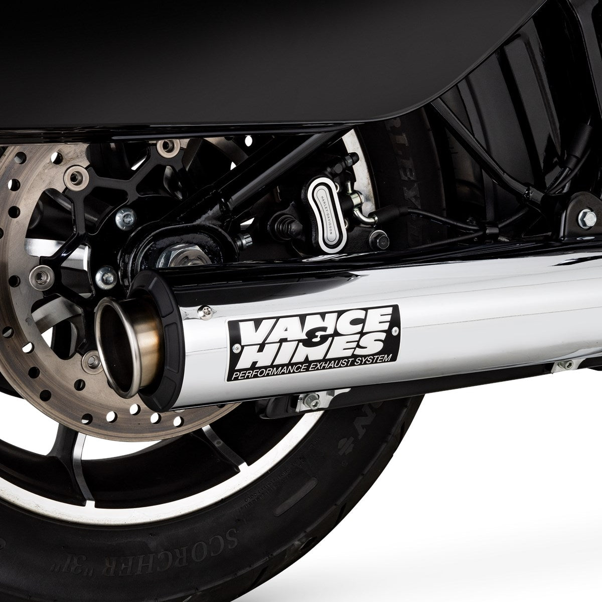 Vance & Hines Softail Supersport Slip-on – Chrome – 16746 — manufacturer image 4