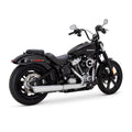 Vance & Hines Softail Twin Slash Round Slip-on – Chrome – 16750 — manufacturer image 1