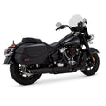 Vance & Hines Softail Twin Slash Round Slip-on – Black – 46750 — manufacturer image 1