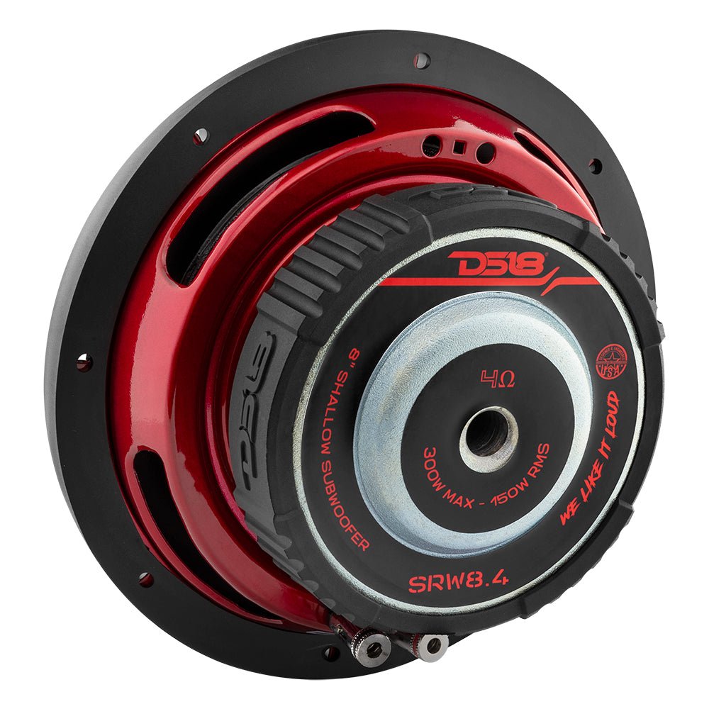 DS18 SRW8.4 SRW Shallow-Mount 8" Subwoofer 150 Watts Rms SVC 4-Ohm — image 3