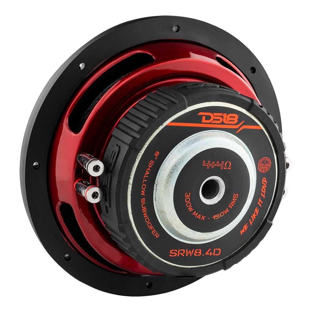 DS18 SRW8.4D SRW Shallow-Mount 8" Subwoofer 150 Watts Rms DVC 4-Ohm — image 3