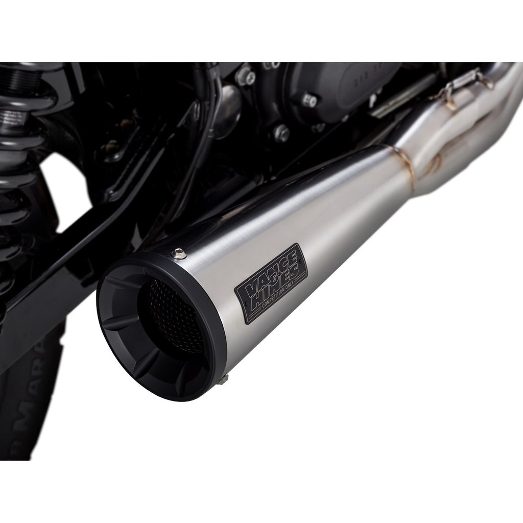 Vance & Hines Stainless 2-1 Upsweep - Dyna – Stainless Brushed – 27325 — manufacturer image 3