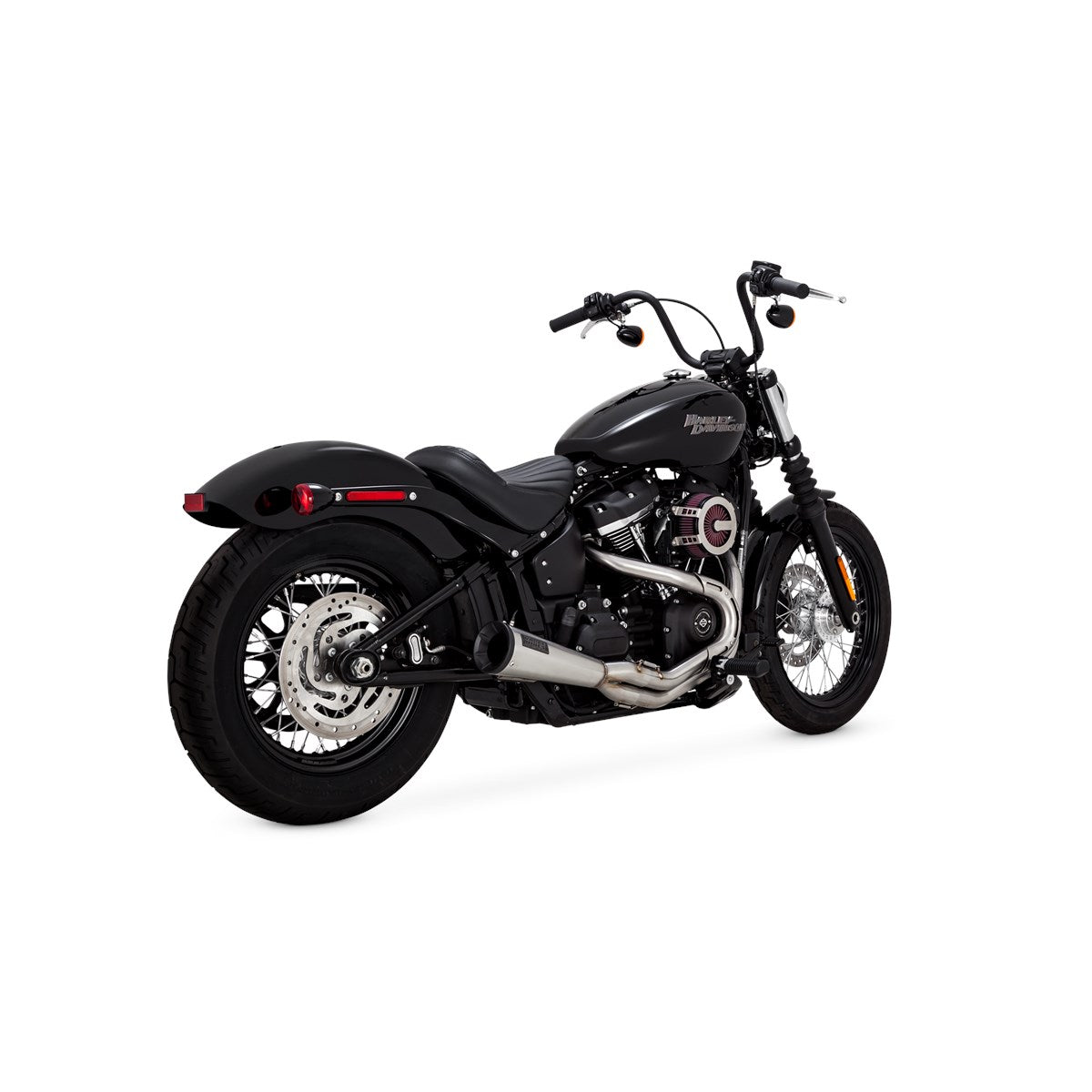 Vance & Hines Stainless 2-1 Upsweep - Softail – Stainless Brushed – 27323 — manufacturer image 1