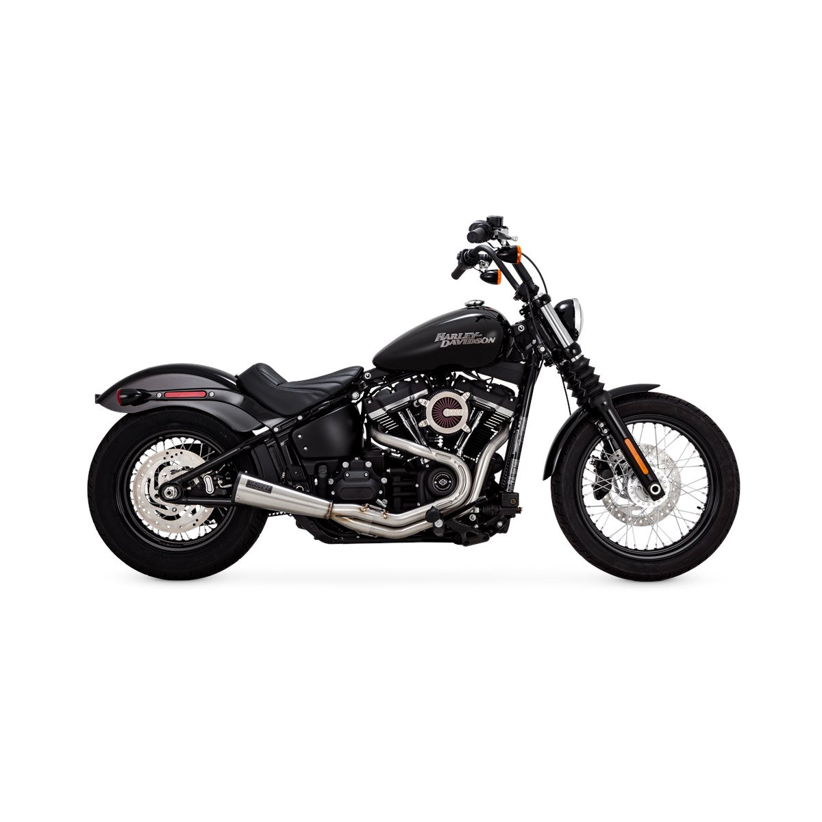 Vance & Hines Stainless 2-1 Upsweep - Softail – Stainless Brushed – 27323 — manufacturer image 3