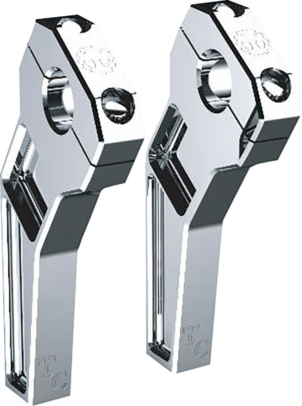 TODD'S CYCLE Risers - Pullback - 1" Clamping - 6" Rise - Chrome TD-R12-06 — image 1