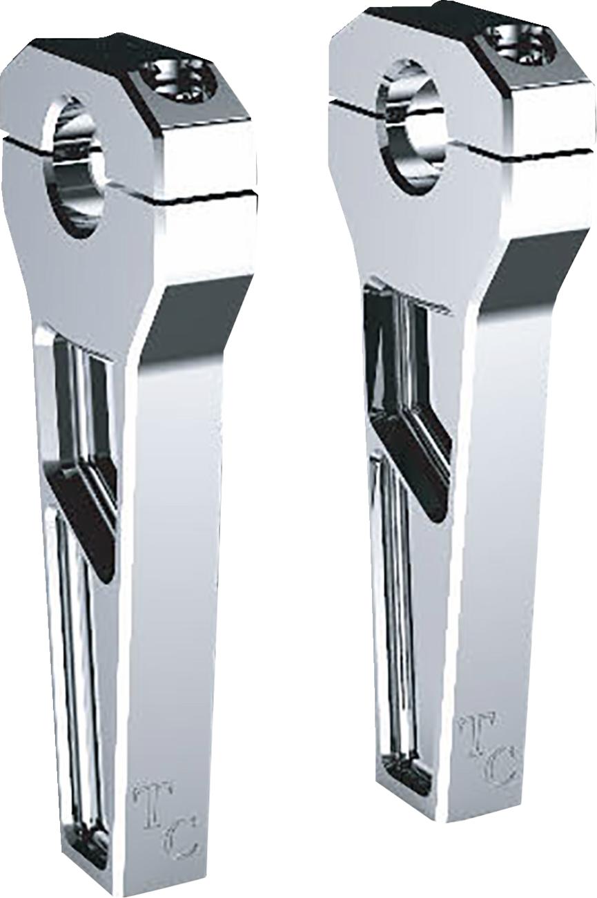 TODD'S CYCLE Risers - Pullback - 1" Clamping - 6" Rise - Chrome TD-R12-06 — image 2