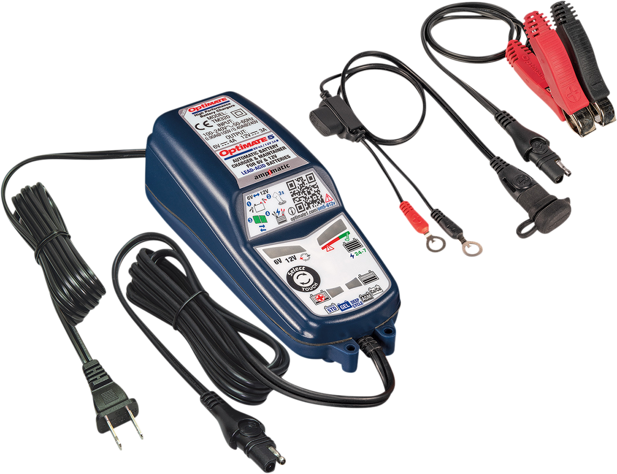 TecMate OptiMate™ 5 Select Silver Battery Charger and Maintainer - TM-321 — image 2