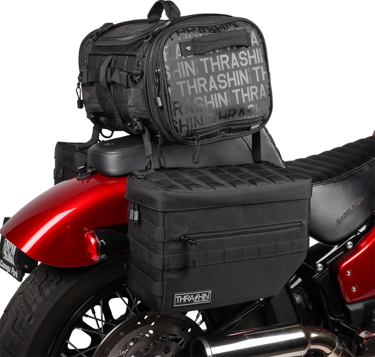 THRASHIN SUPPLY CO. Escape Saddlebags - Black TSB-0007 — image 16