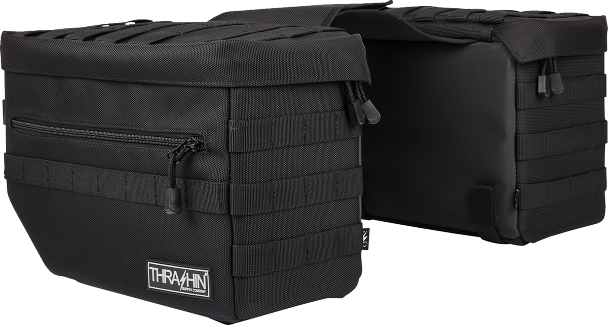 THRASHIN SUPPLY CO. Escape Saddlebags - Black TSB-0007 — image 4