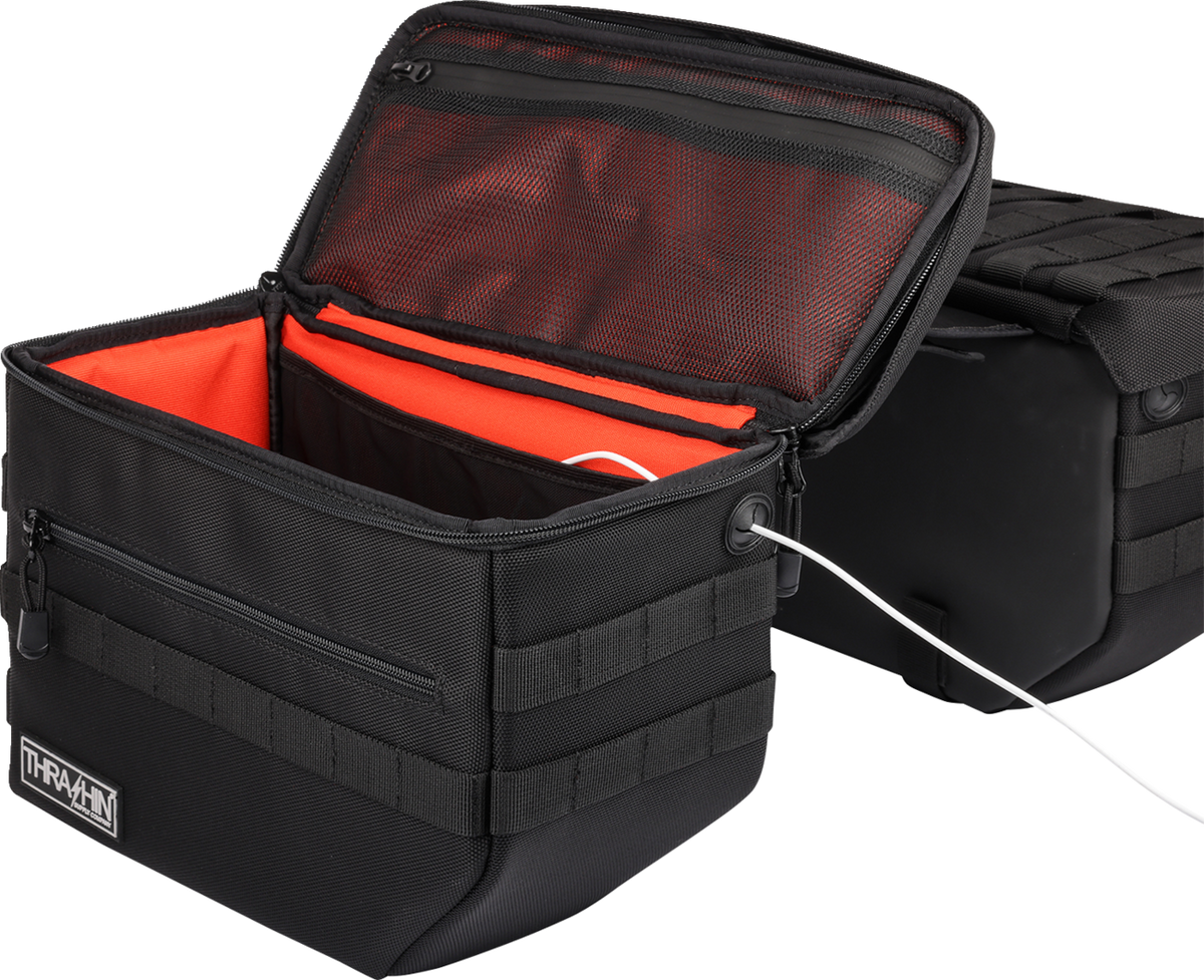 THRASHIN SUPPLY CO. Escape Saddlebags - Black TSB-0007 — image 8