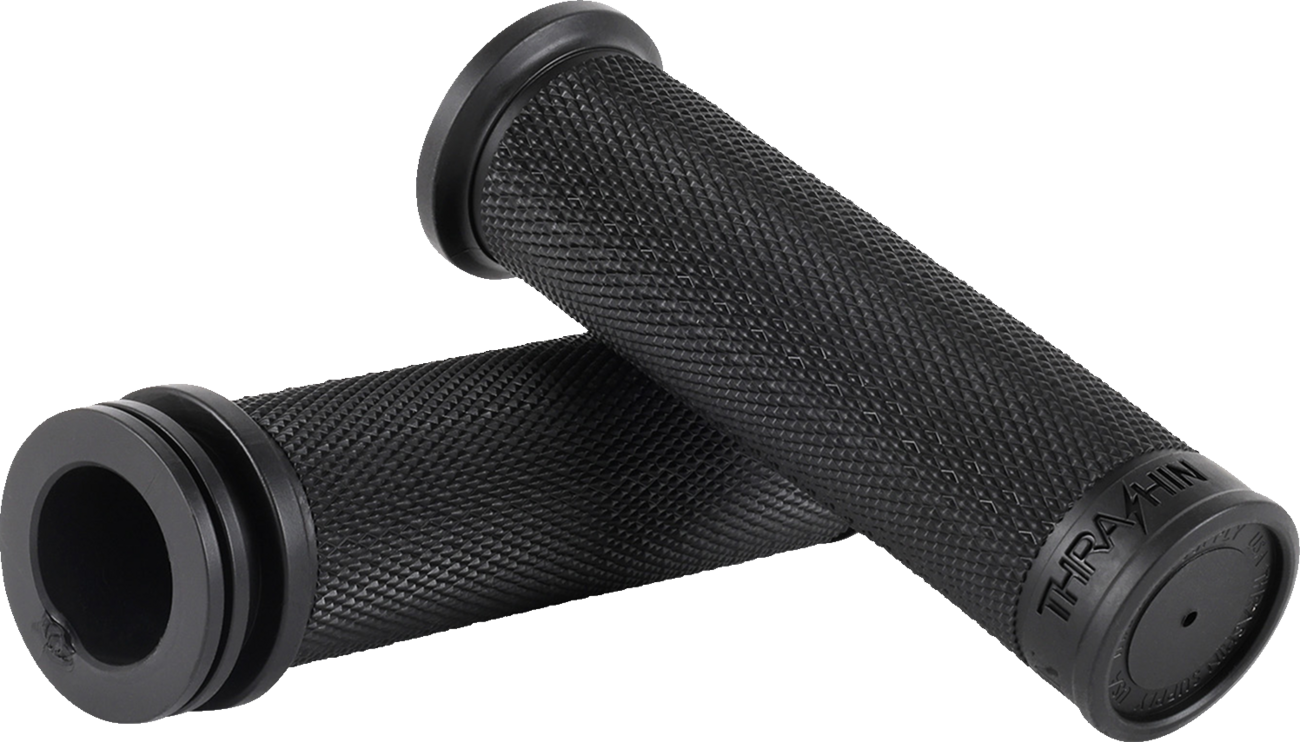 THRASHIN SUPPLY CO. Moto Grips - 1" - Slim - Black TSC-2711-1 — image 1