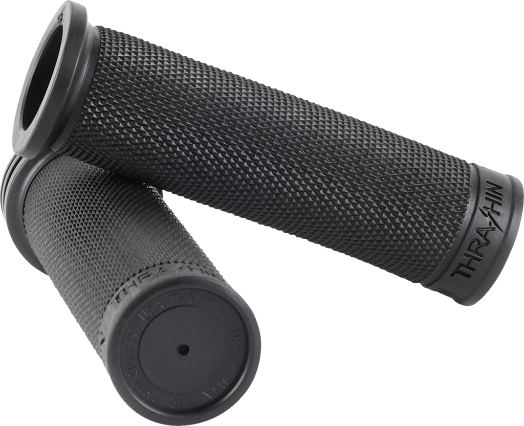THRASHIN SUPPLY CO. Moto Grips - 1" - Slim - Black TSC-2711-1 — image 2