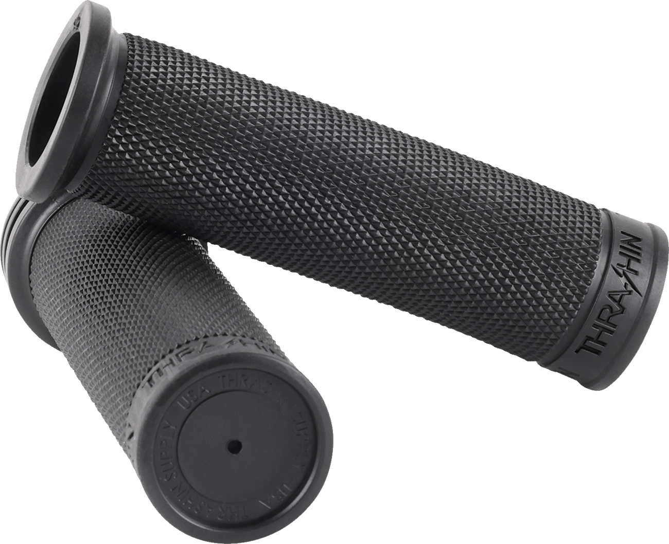 THRASHIN SUPPLY CO. Moto Grips - 1" - Slim - Black TSC-2711-1 — image 2
